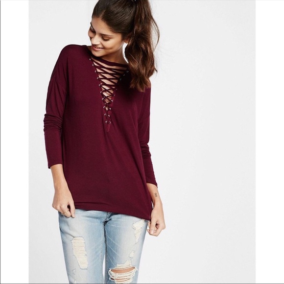 Express Criss Cross Strappy Medium Long Sleeve - Picture 2 of 13